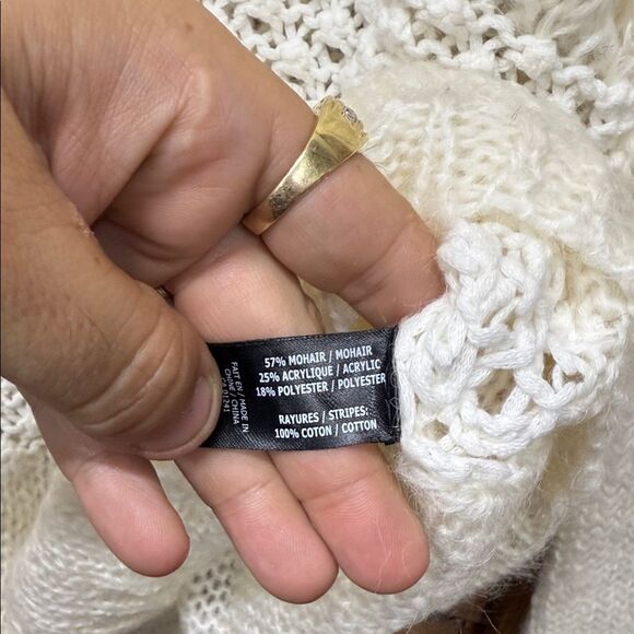 Simons Cream Textured Knit Sweater - Picture 3 of 4